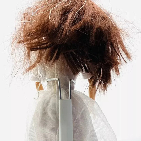 MATTEL BARBIE Doll Red Hair Articulated Elbows & Knees White Dress Gown 12"Tall - Picture 8 of 12